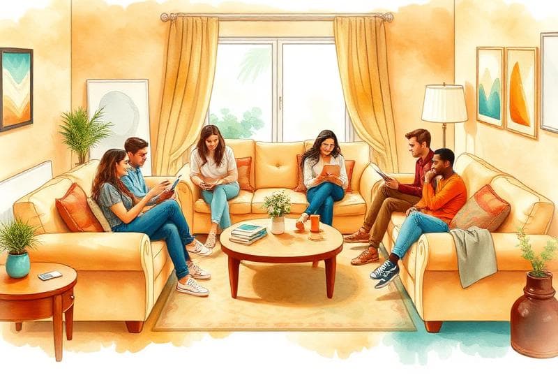 A family working together in a warm setting