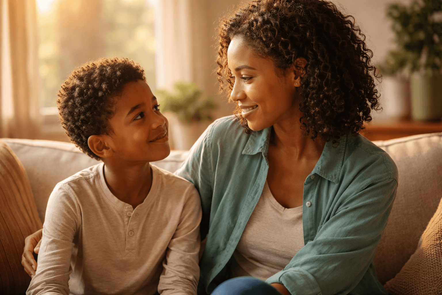 A warm and supportive family moment